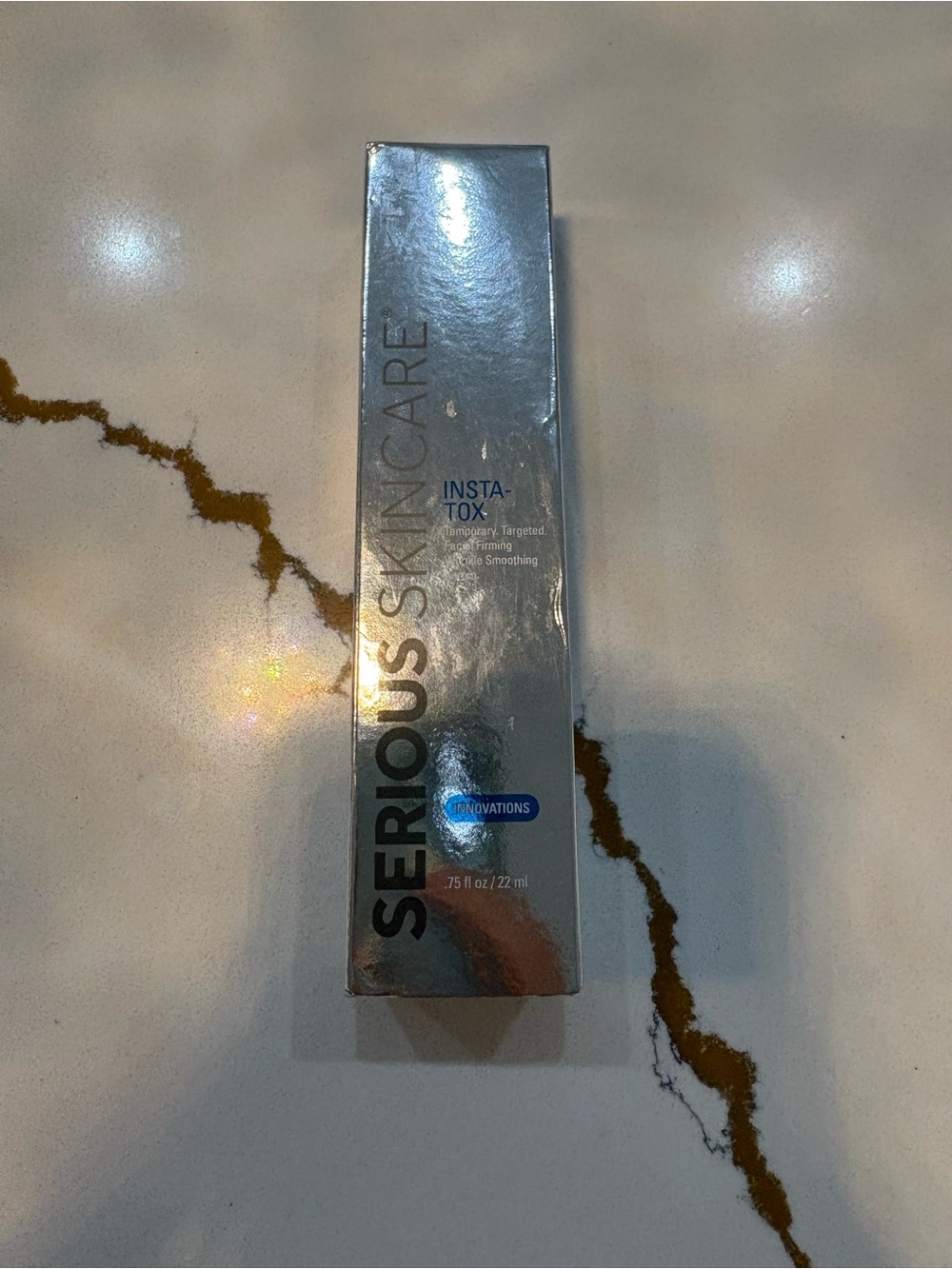 Serious Skincare Insta-Tox Serum - Silver Packaging